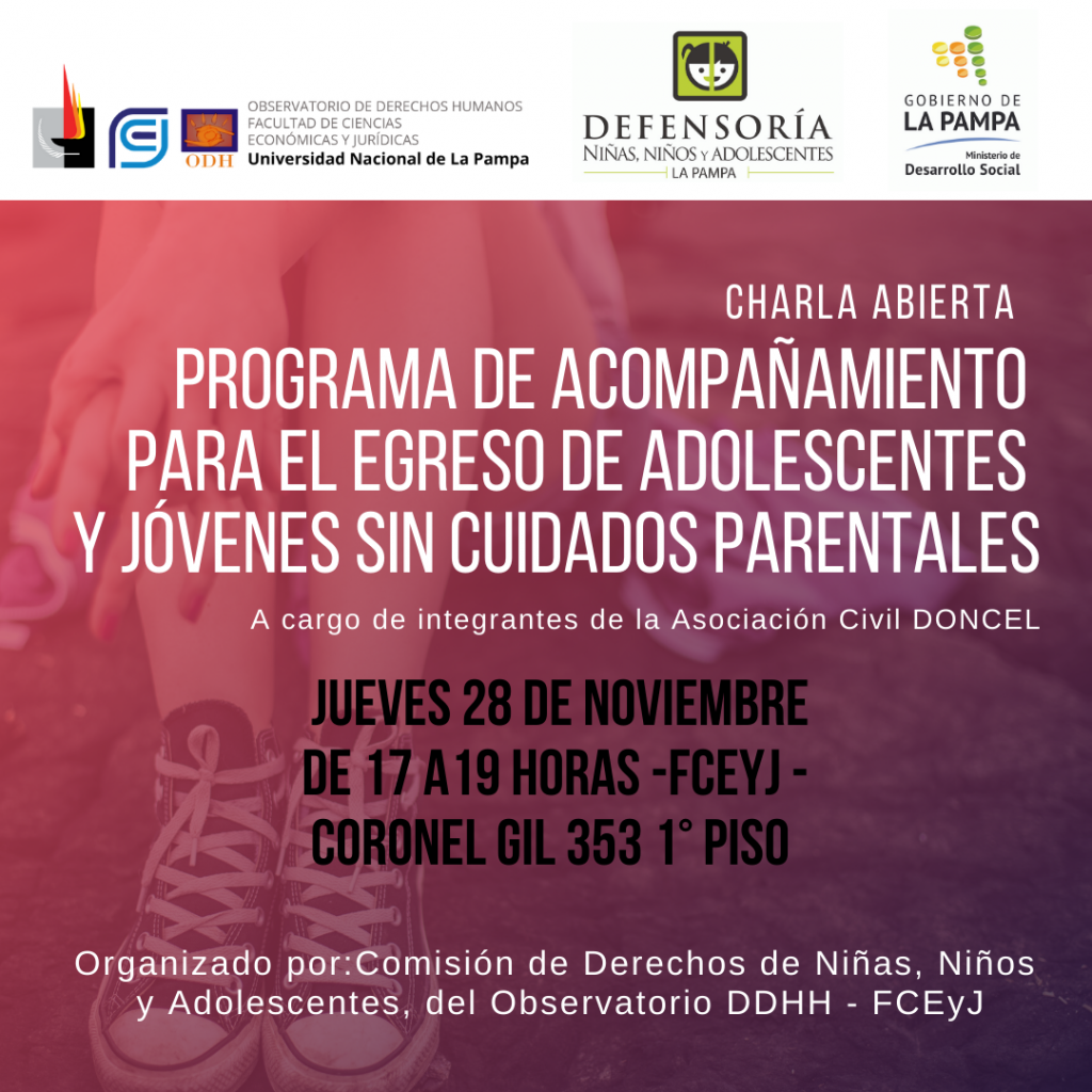Charla abierta sobre Programa de Acompañamiento para el Egreso de Adolescentes y Jóvenes sin Cuidados Parentales 