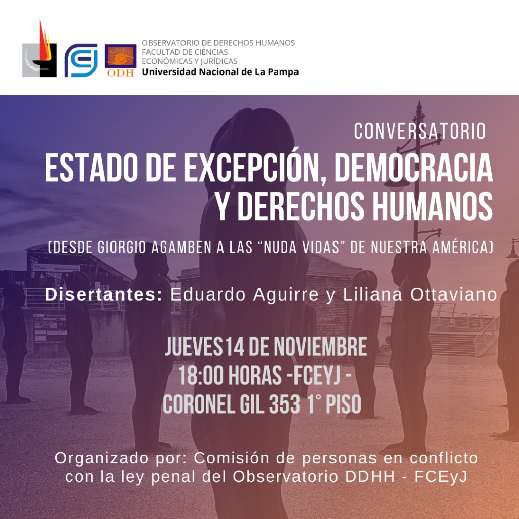 Conversatorio sobre “Estado de Excepción, Democracia y Derechos Humanos»