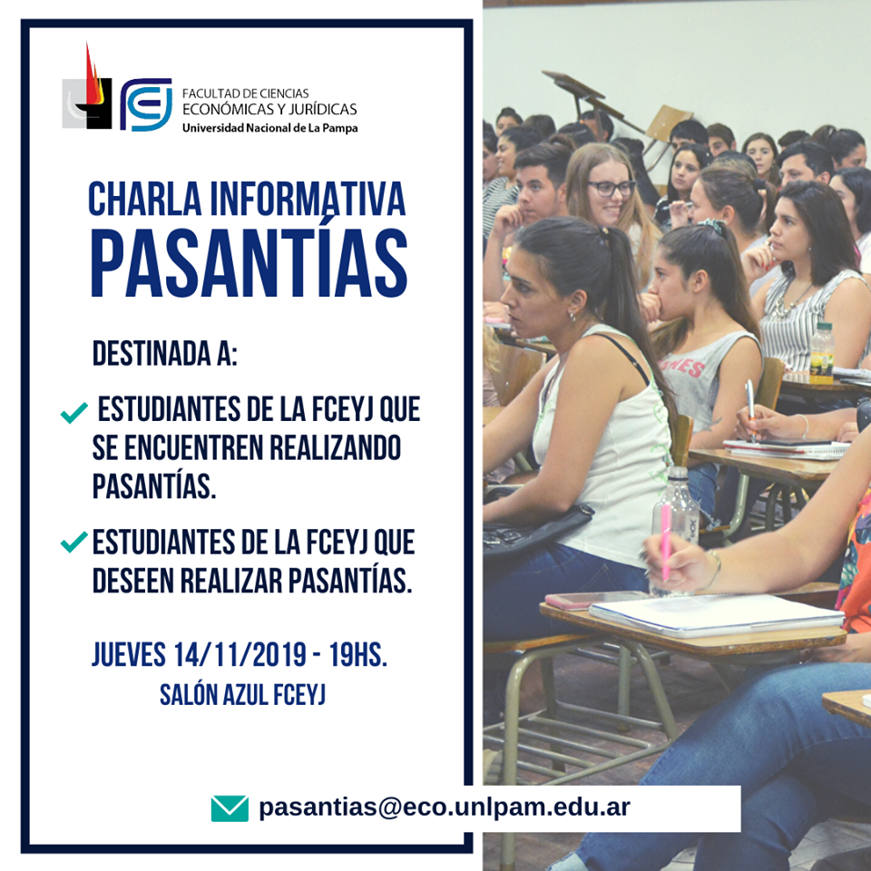 Charla informativa sobre Pasantías