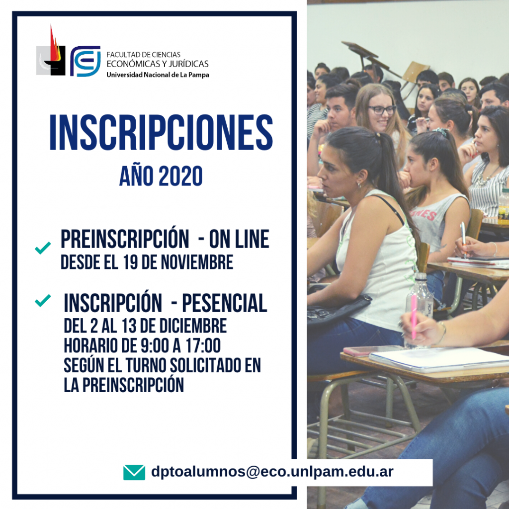 Comienza la preinscripción a Carreras de la FCEyJ