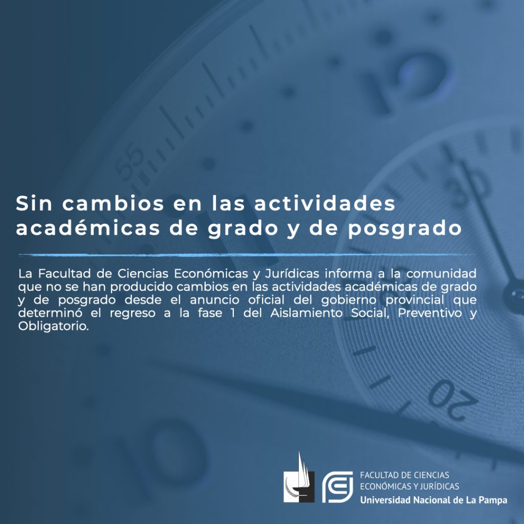 Sin cambios en las actividades académicas