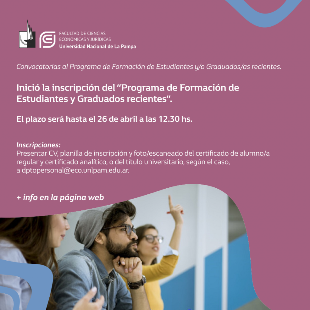 Programa de Formación de Estudiantes y Graduados recientes