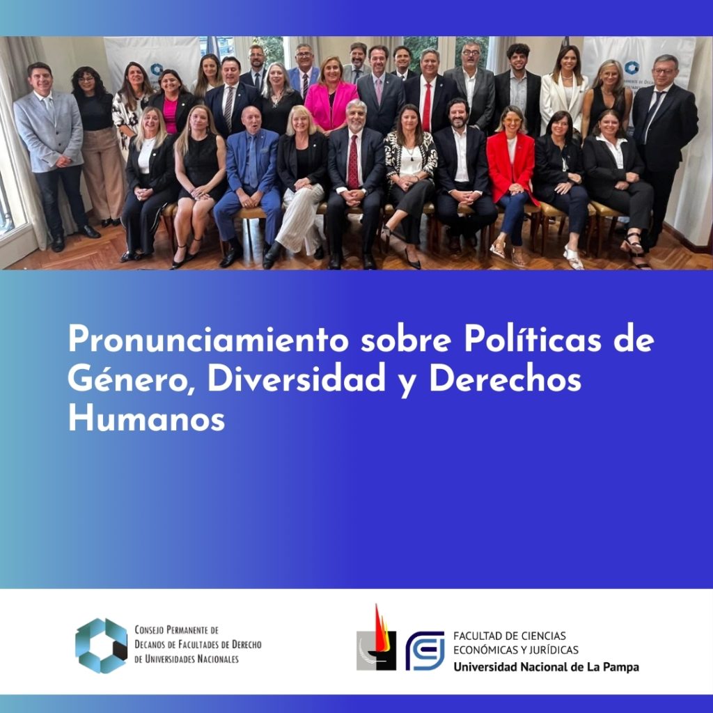 Pronunciamiento sobre Políticas de Género, Diversidad y Derechos Humanos