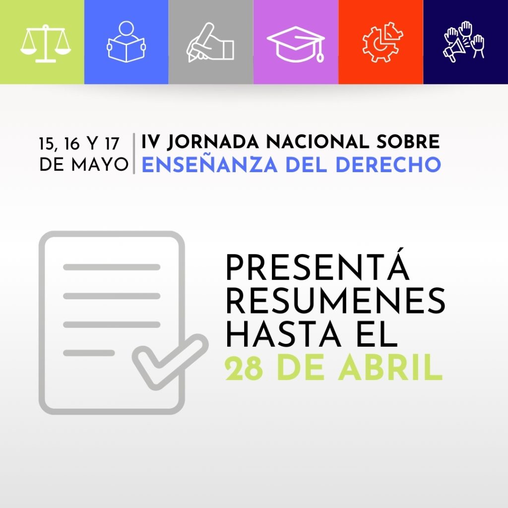 IV Jornada Nacional sobre Enseñanza del Derecho: disponible segunda circular