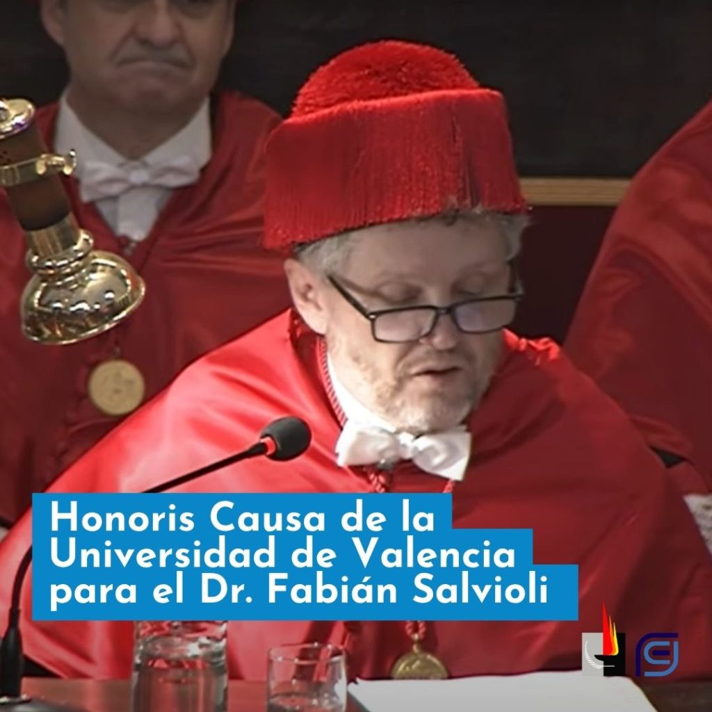 El Dr. Fabián Salvioli fue distinguido como Profesor Honoris Causa por la Universidad de Valencia