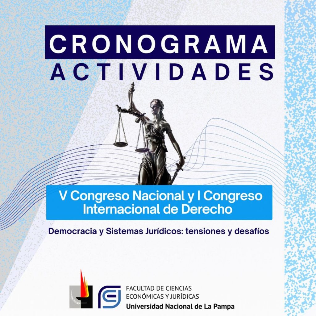 Congreso Nacional y I Internacional de Derecho: Cronograma de actividades disponible