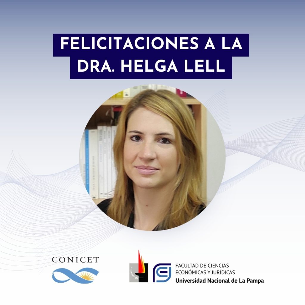 La Dra. Helga Lell asciende a Investigadora Independiente del CONICET